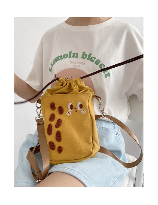 Bolsa Bandolera Pequeña de Lona Cacahuete con Diseño Cartoon - Ajustable para Celular - Image 9