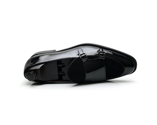 Zapatos Monk de Cuero Negro con Hebilla - Mocasín Cómodo Punta Fina para Hombre - Image 15