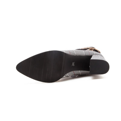 Botas Invierno Mujer Talla Grande - Diseño Escocés con Cierre Lateral - Image 8