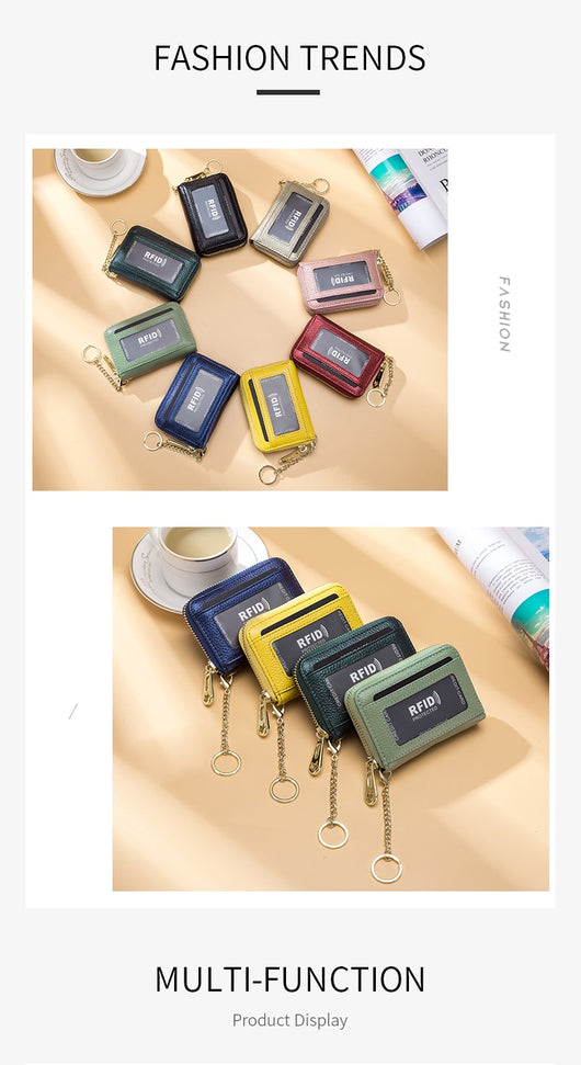Billetera Compacta de Cuero con Organizador de Tarjetas y Llaves - Image 19