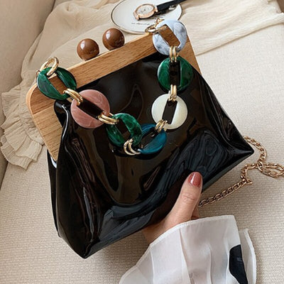 Bolso Mensajero Transparente con Cadena para Mujer - Image 16