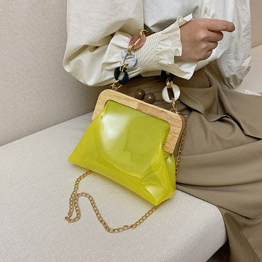 Bolso Mensajero Transparente con Cadena para Mujer - Image 27