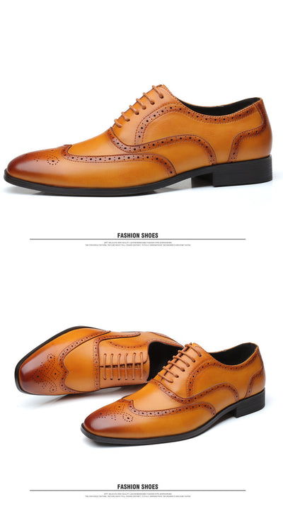 Zapatos Brogues de Cuero para Hombre - Talla Grande Profesional - Image 8