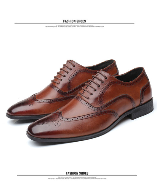 Zapatos Brogues de Cuero para Hombre - Talla Grande Profesional - Image 11