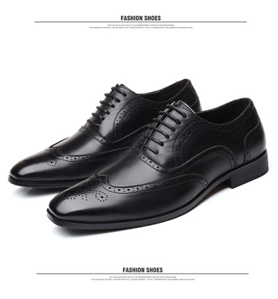 Zapatos Brogues de Cuero para Hombre - Talla Grande Profesional - Image 14