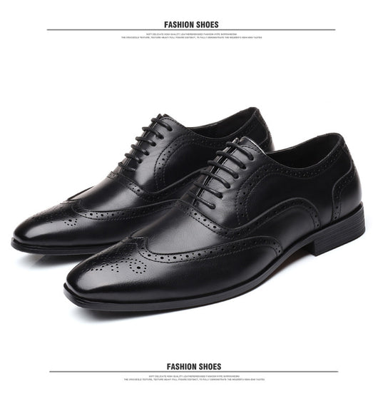 Zapatos Brogues de Cuero para Hombre - Talla Grande Profesional - Image 14