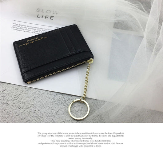 Cartera Minimalista Ultra Delgada con Cierre de Cremallera - Organizador de Documentos Retro - Image 6