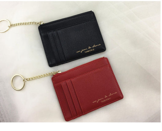 Cartera Minimalista Ultra Delgada con Cierre de Cremallera - Organizador de Documentos Retro - Image 9