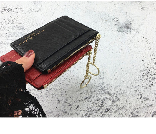 Cartera Minimalista Ultra Delgada con Cierre de Cremallera - Organizador de Documentos Retro - Image 11