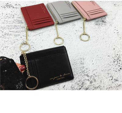 Cartera Minimalista Ultra Delgada con Cierre de Cremallera - Organizador de Documentos Retro - Image 13
