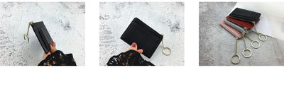 Cartera Minimalista Ultra Delgada con Cierre de Cremallera - Organizador de Documentos Retro - Image 15