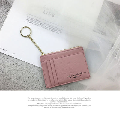 Cartera Minimalista Ultra Delgada con Cierre de Cremallera - Organizador de Documentos Retro - Image 16