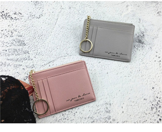 Cartera Minimalista Ultra Delgada con Cierre de Cremallera - Organizador de Documentos Retro - Image 19
