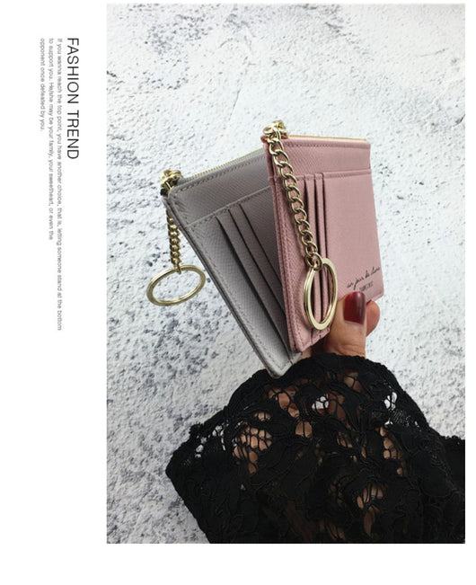 Cartera Minimalista Ultra Delgada con Cierre de Cremallera - Organizador de Documentos Retro - Image 20