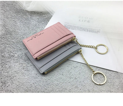Cartera Minimalista Ultra Delgada con Cierre de Cremallera - Organizador de Documentos Retro - Image 21