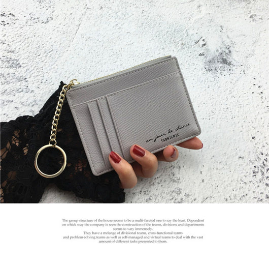 Cartera Minimalista Ultra Delgada con Cierre de Cremallera - Organizador de Documentos Retro - Image 23
