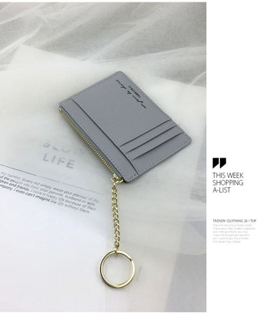Cartera Minimalista Ultra Delgada con Cierre de Cremallera - Organizador de Documentos Retro - Image 24