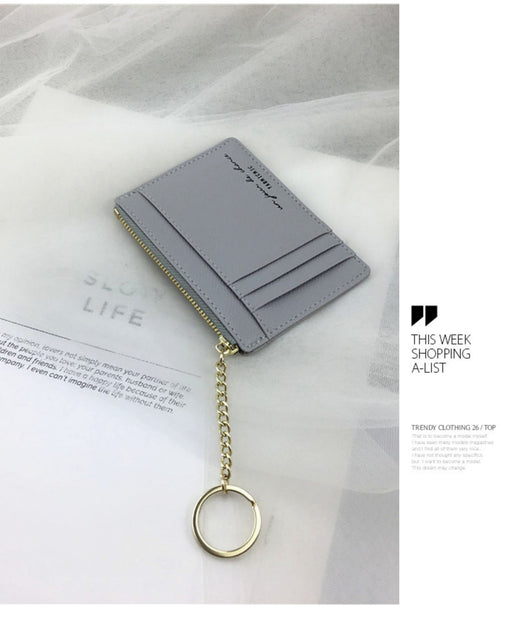 Cartera Minimalista Ultra Delgada con Cierre de Cremallera - Organizador de Documentos Retro - Image 24