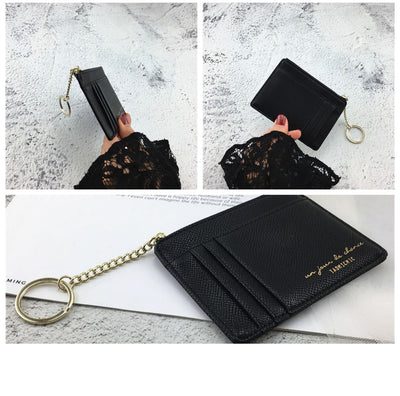 Cartera Minimalista Ultra Delgada con Cierre de Cremallera - Organizador de Documentos Retro - Image 26