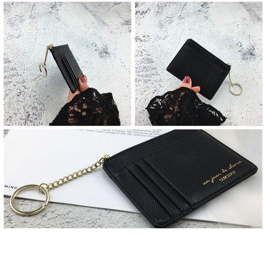 Cartera Minimalista Ultra Delgada con Cierre de Cremallera - Organizador de Documentos Retro - Image 26