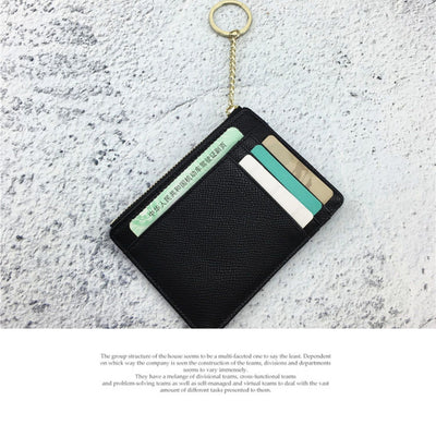 Cartera Minimalista Ultra Delgada con Cierre de Cremallera - Organizador de Documentos Retro - Image 27