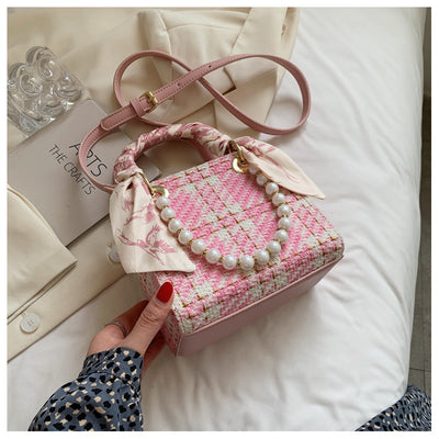 Bolso Diagonal Elegante con Perla y Diseño Asimétrico - Image 22
