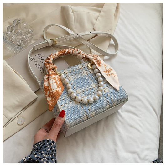 Bolso Diagonal Elegante con Perla y Diseño Asimétrico - Image 23