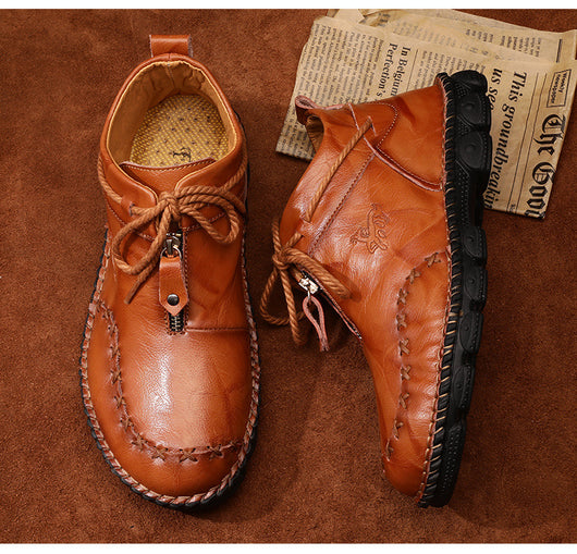 Botas de Cuero Cosidas a Mano para Hombre - Image 6