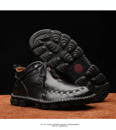 Botas de Cuero Cosidas a Mano para Hombre - Image 8