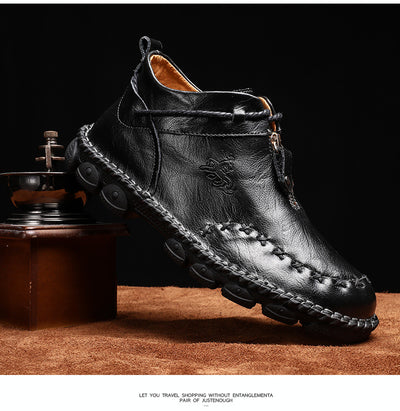 Botas de Cuero Cosidas a Mano para Hombre - Image 9