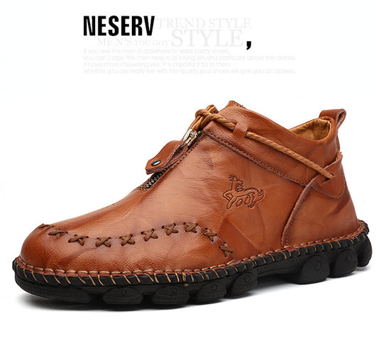 Botas de Cuero Cosidas a Mano para Hombre - Image 14