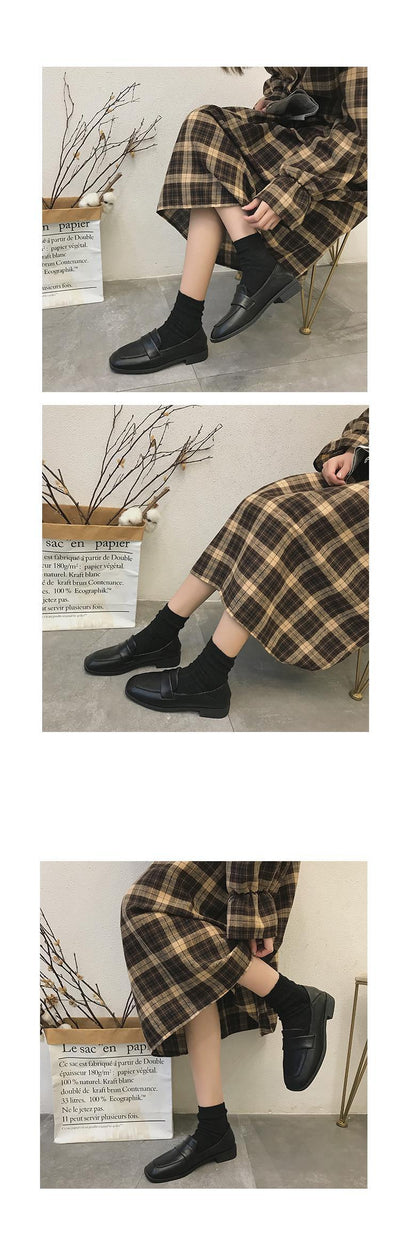 Mocasines Retro de Tacón Cuadrado en Cuero Suave con Tacón Robusto - Image 8