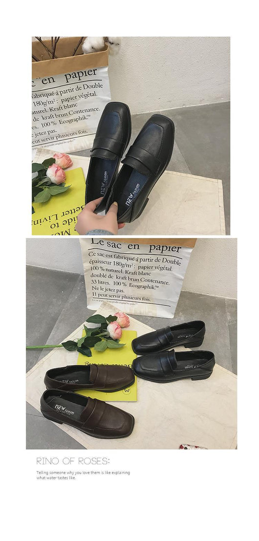 Mocasines Retro de Tacón Cuadrado en Cuero Suave con Tacón Robusto - Image 12