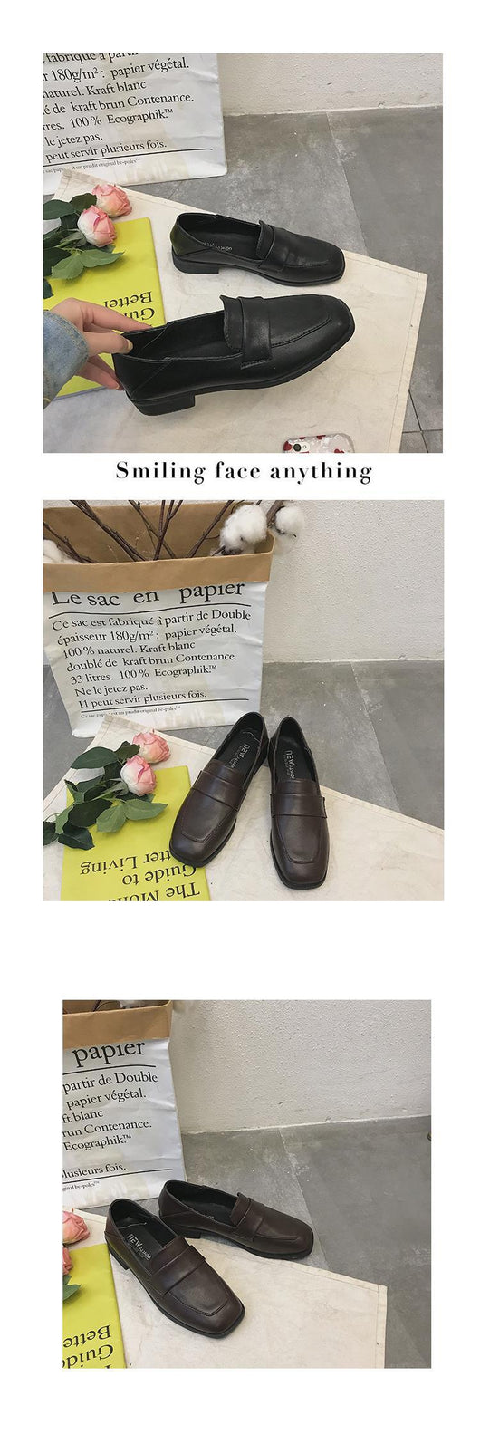 Mocasines Retro de Tacón Cuadrado en Cuero Suave con Tacón Robusto - Image 13