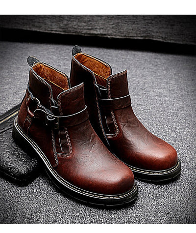 Botas Martin de Cuero Genuino para Hombre - Estilo Robusto y Duradero - Image 11