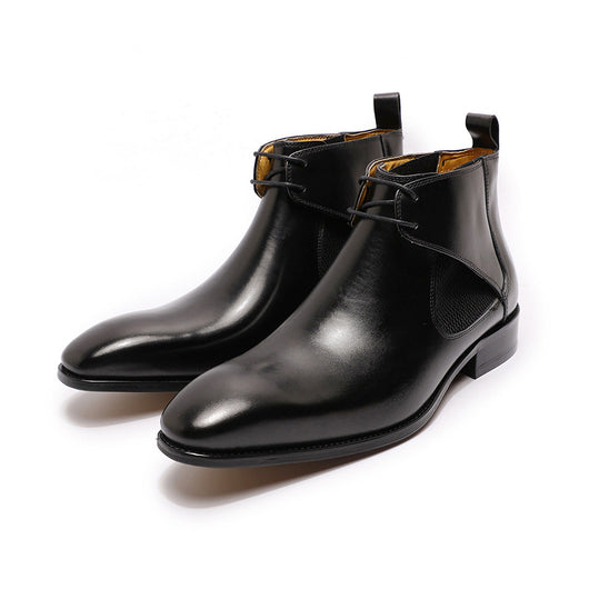 Botas Martin Altas de Cuero Transpirable Estilo Británico para Hombre - Image 10