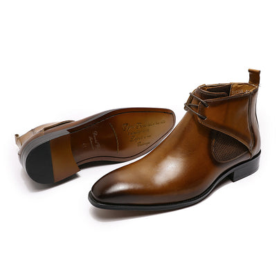 Botas Martin Altas de Cuero Transpirable Estilo Británico para Hombre - Image 24