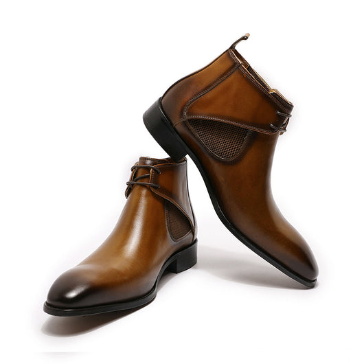 Botas Martin Altas de Cuero Transpirable Estilo Británico para Hombre - Image 25