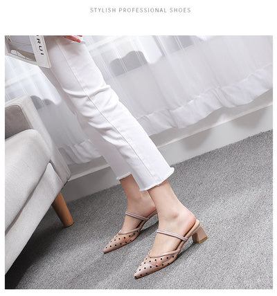 Sandalias de Tacón Alto Puntiagudas con Detalles Transparentes - Image 10