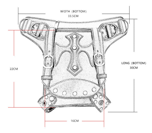 Bolso de Hombro Steampunk Retro Estilo Europeo y Americano - Image 6
