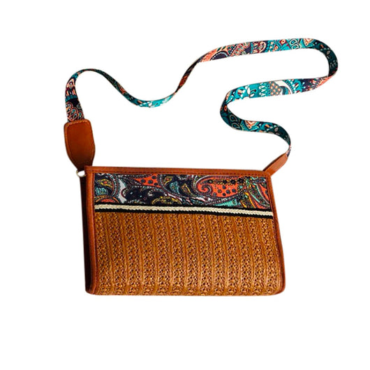 Bolso de Hombro Tejido en Paja Multicolor - Image 7