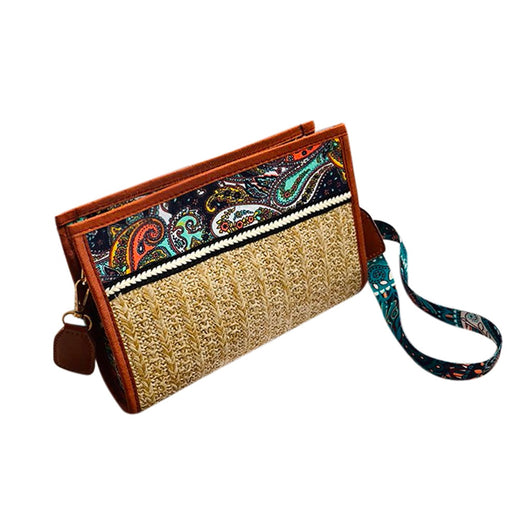 Bolso de Hombro Tejido en Paja Multicolor - Image 8