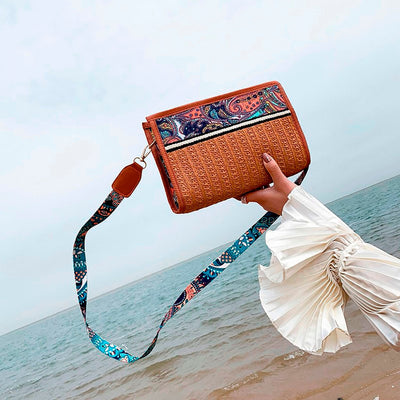 Bolso de Hombro Tejido en Paja Multicolor - Image 11