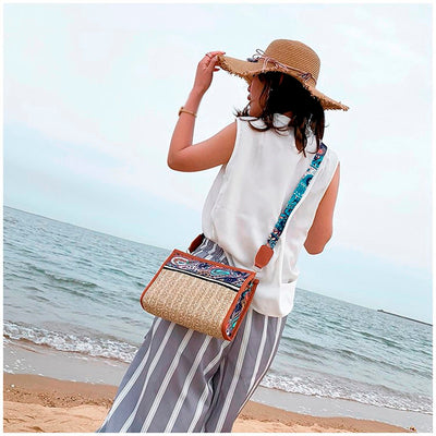 Bolso de Hombro Tejido en Paja Multicolor - Image 16