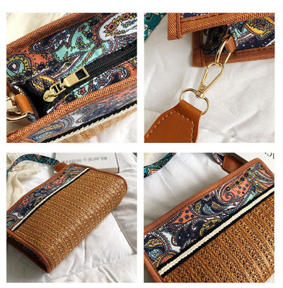 Bolso de Hombro Tejido en Paja Multicolor - Image 17