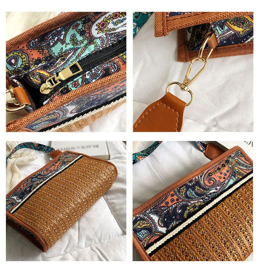 Bolso de Hombro Tejido en Paja Multicolor - Image 17