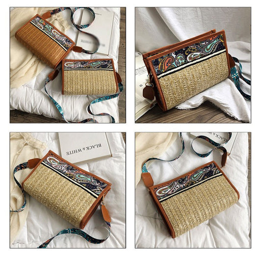 Bolso de Hombro Tejido en Paja Multicolor - Image 18