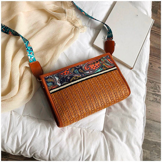 Bolso de Hombro Tejido en Paja Multicolor - Image 22