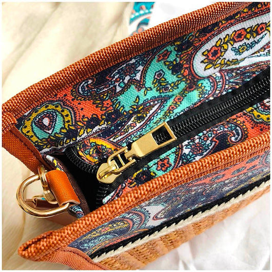 Bolso de Hombro Tejido en Paja Multicolor - Image 25