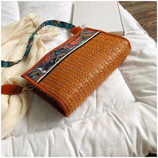 Bolso de Hombro Tejido en Paja Multicolor - Image 27